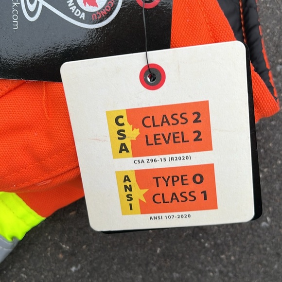Tough Duck Quilt Lined Bib/Overall - Safety Hi Vis - Picture 4 of 5